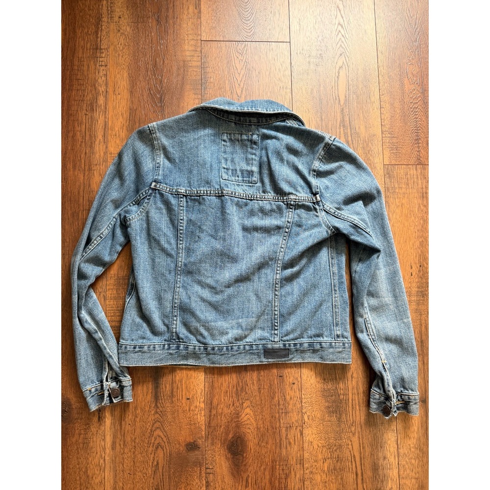 Abercrombie & Fitch Women's XS Classic Denim Trucker Jacket Medium Wash Y2K - Picture 3 of 8
